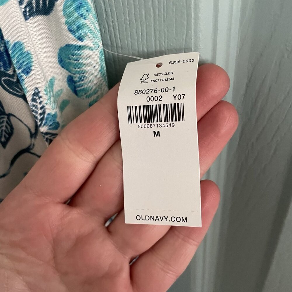 Old Navy Women’s Sleeveless Tie-Back Cutout Maxi Dress Medium Light Blue Flowers - Picture 5 of 15